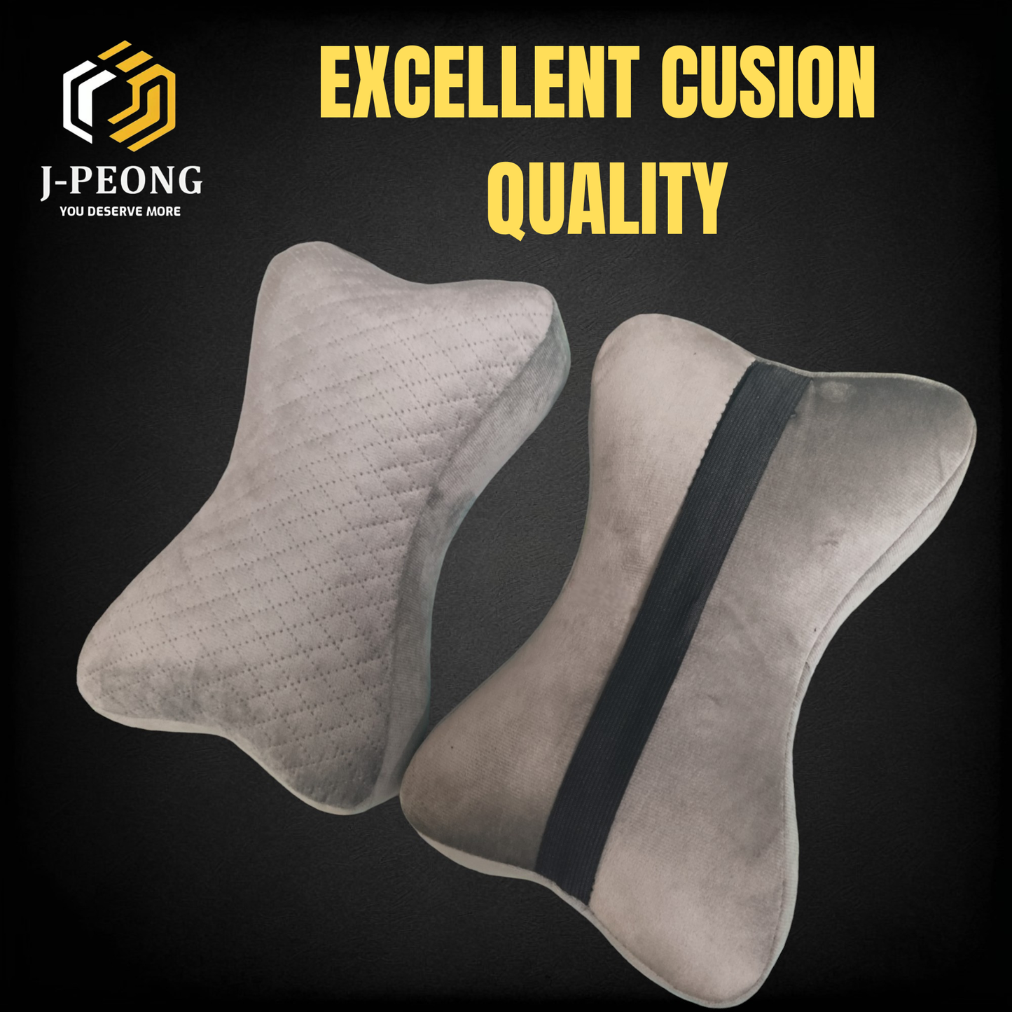 Memory Foam Seat Cushion (Grey – Set of 2)