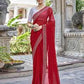 Elegant Red Saree (Traditional Wear)
